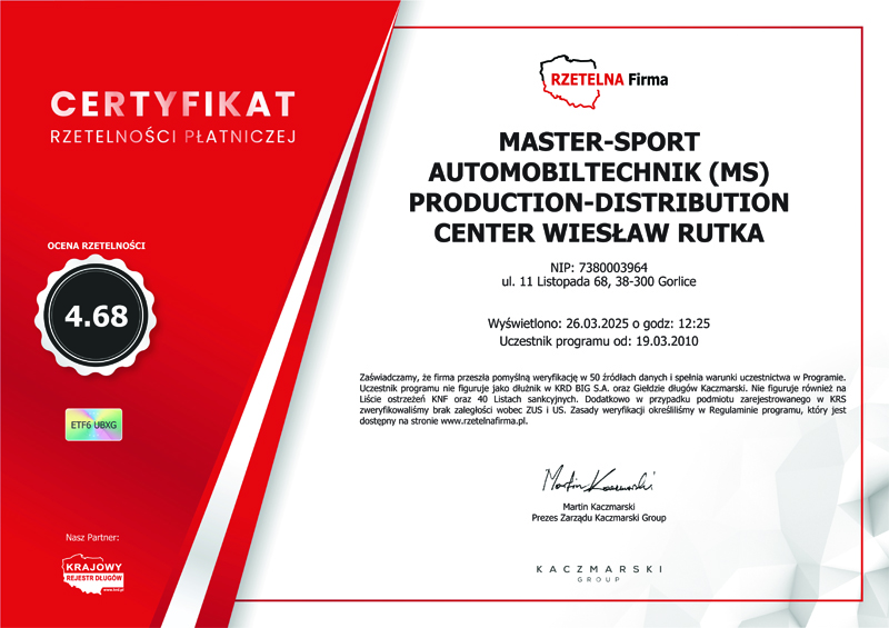 certificate pl